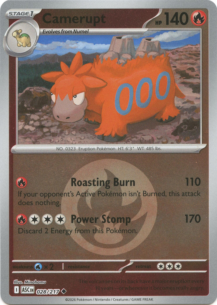 Camerupt (028/217) (Energy Symbol Pattern) [Mega Evolution: Ascended Heroes] Pokémon
