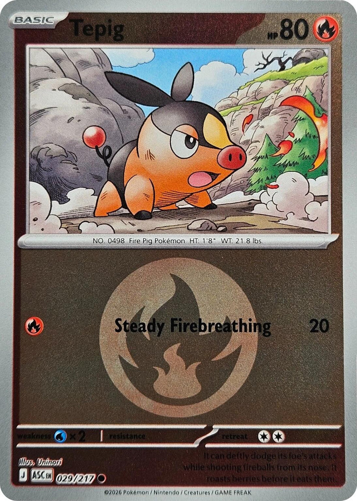 Tepig (029/217) (Energy Symbol Pattern) [Mega Evolution: Ascended Heroes] Pokémon