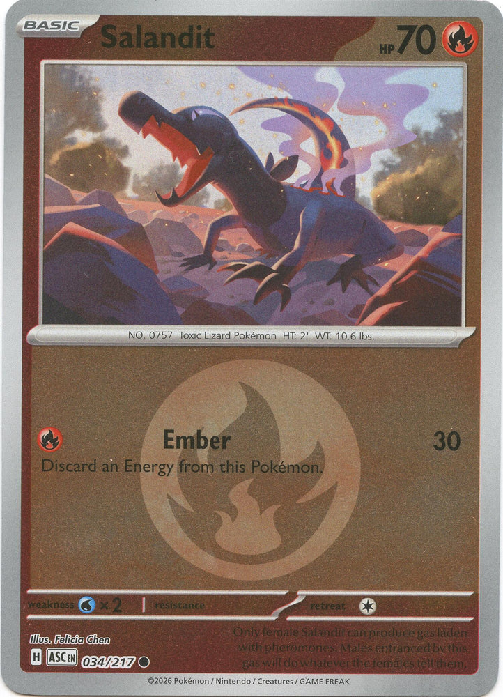 Salandit (034/217) (Energy Symbol Pattern) [Mega Evolution: Ascended Heroes] Pokémon