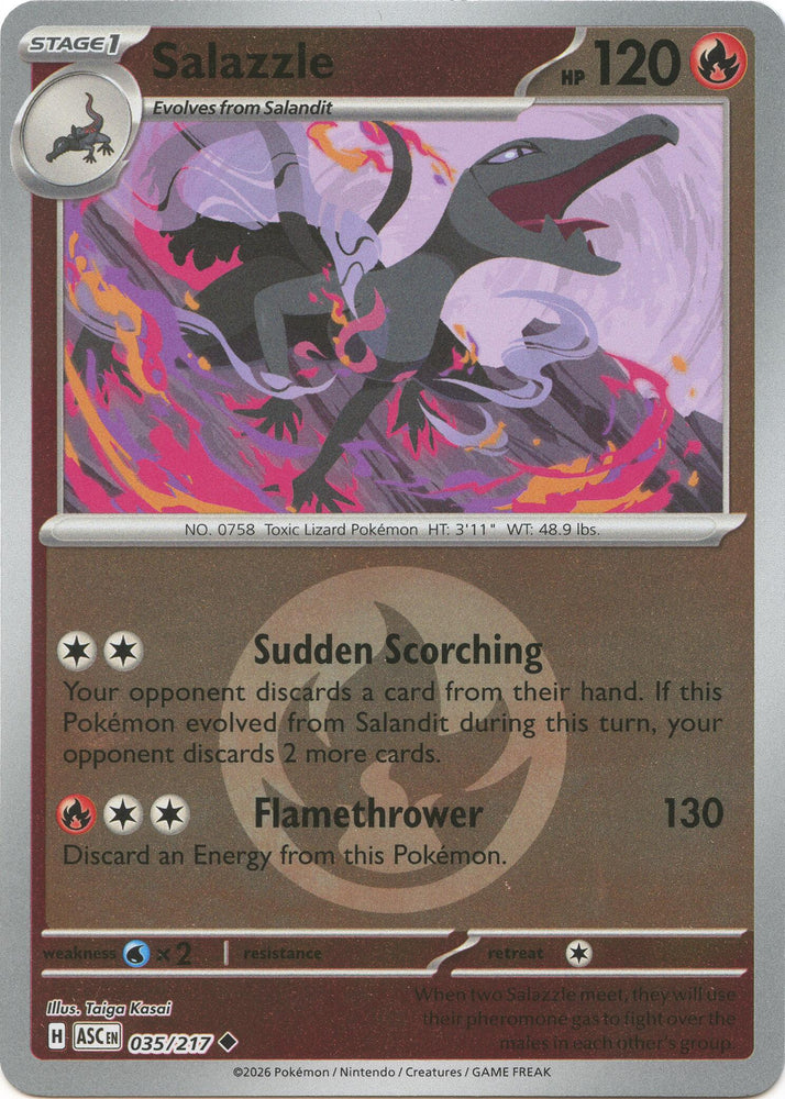 Salazzle (035/217) (Energy Symbol Pattern) [Mega Evolution: Ascended Heroes] Pokémon