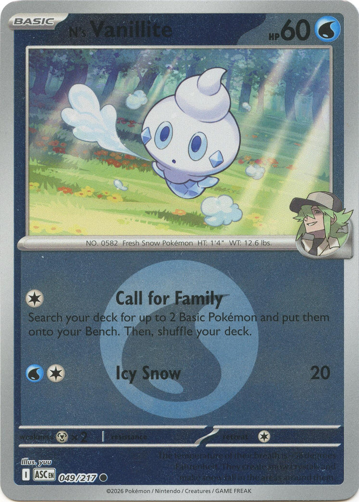 N's Vanillite (049/217) (Energy Symbol Pattern) [Mega Evolution: Ascended Heroes] Pokémon