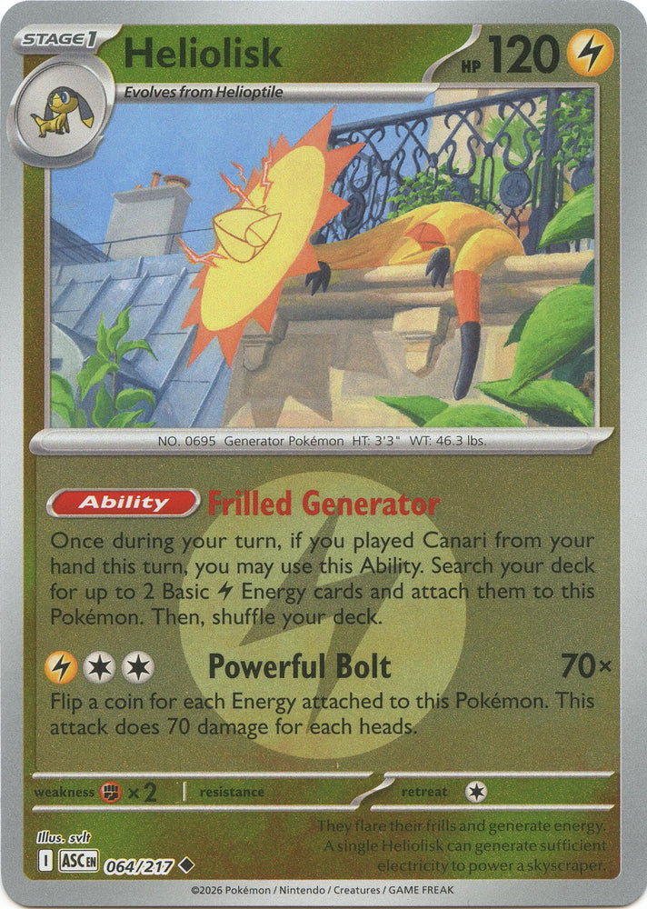 Heliolisk (064/217) (Energy Symbol Pattern) [Mega Evolution: Ascended Heroes] Pokémon
