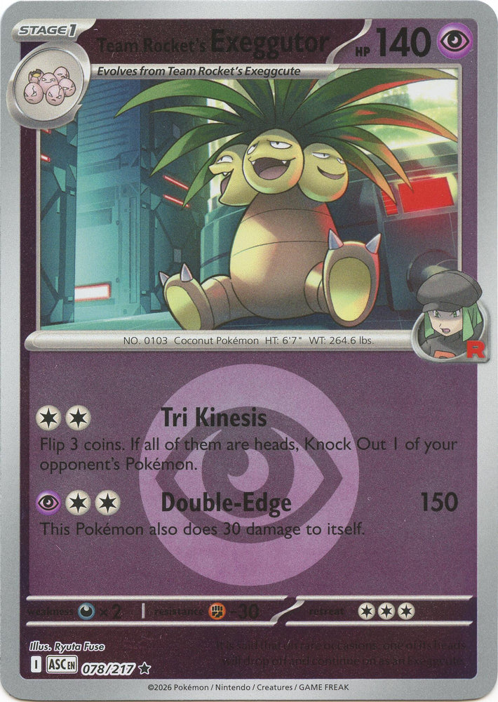 Team Rocket's Exeggutor (078/217) (Energy Symbol Pattern) [Mega Evolution: Ascended Heroes] Pokémon