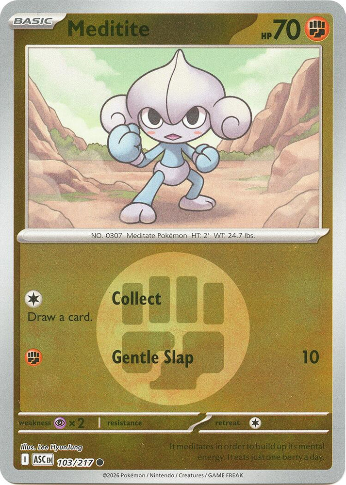 Meditite (103/217) (Energy Symbol Pattern) [Mega Evolution: Ascended Heroes] Pokémon