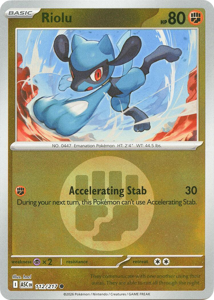 Riolu (112/217) (Energy Symbol Pattern) [Mega Evolution: Ascended Heroes] Pokémon