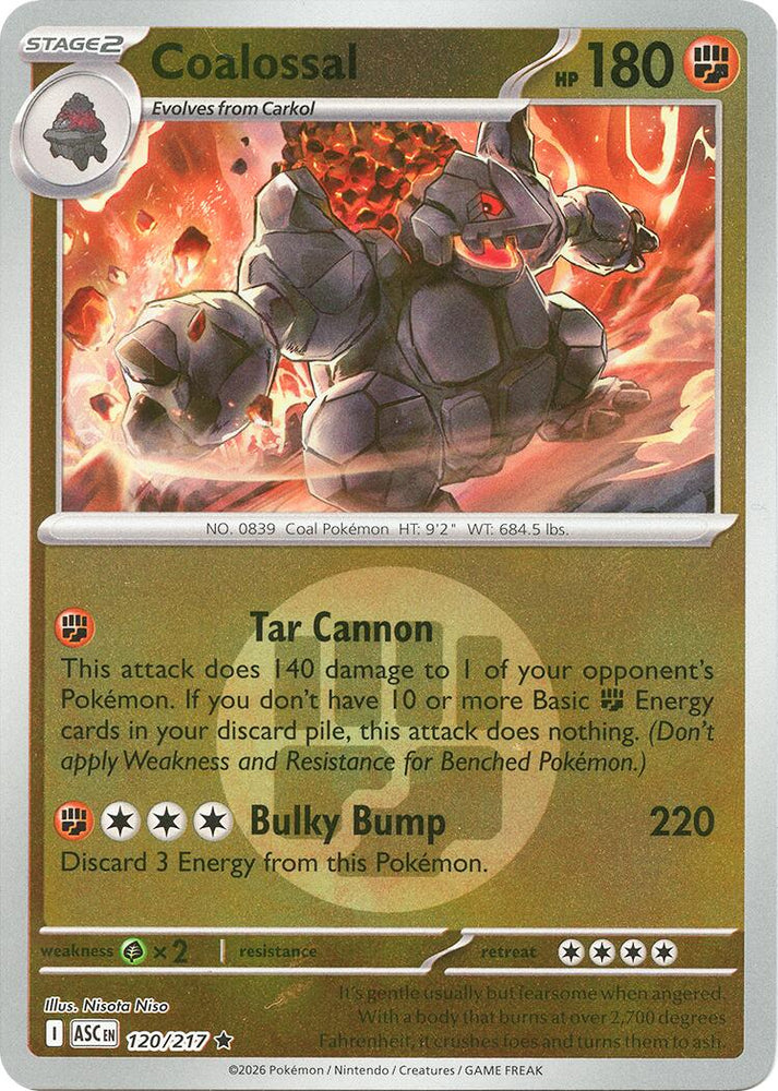 Coalossal (120/217) (Energy Symbol Pattern) [Mega Evolution: Ascended Heroes] Pokémon