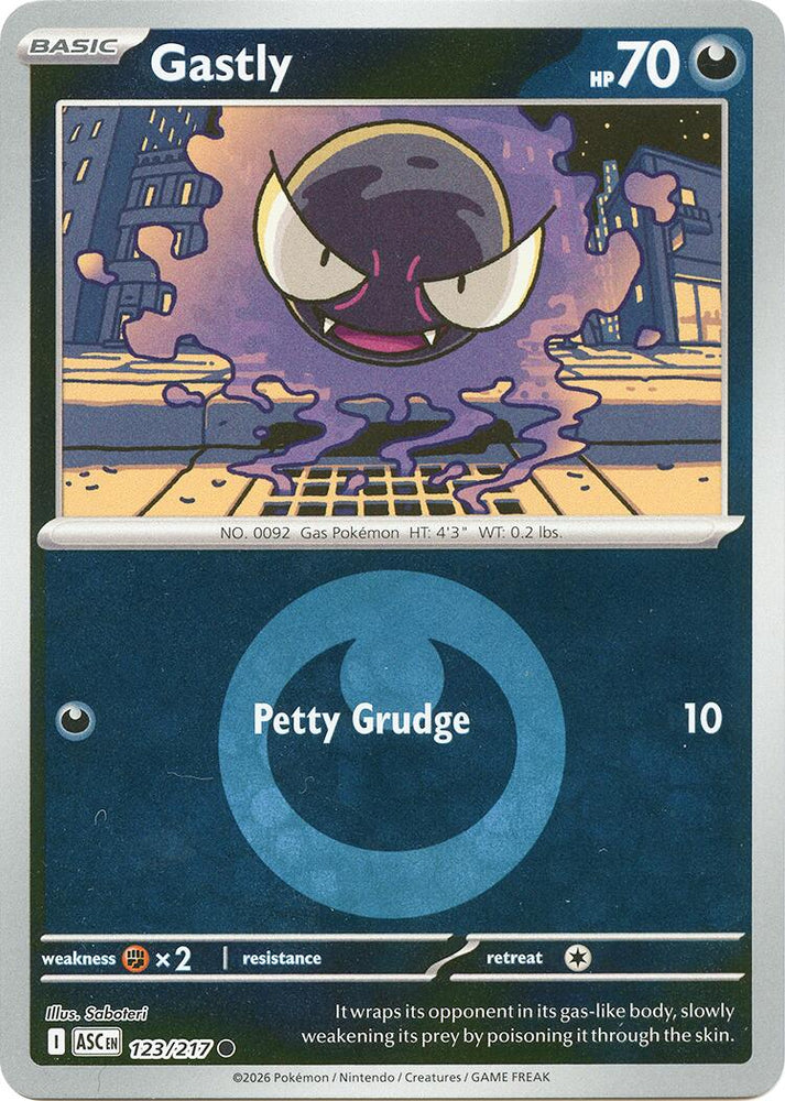 Gastly (123/217) (Energy Symbol Pattern) [Mega Evolution: Ascended Heroes] Pokémon
