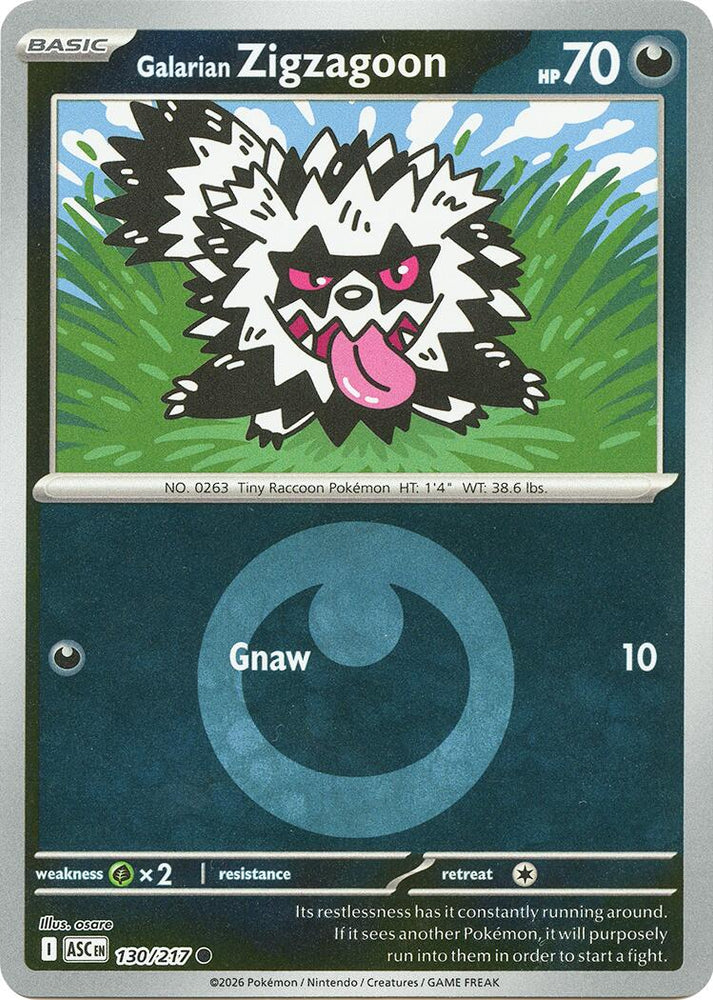 Galarian Zigzagoon (130/217) (Energy Symbol Pattern) [Mega Evolution: Ascended Heroes] Pokémon