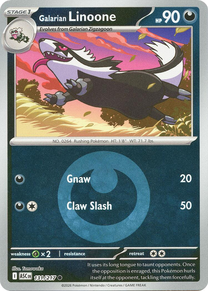 Galarian Linoone (131/217) (Energy Symbol Pattern) [Mega Evolution: Ascended Heroes] Pokémon