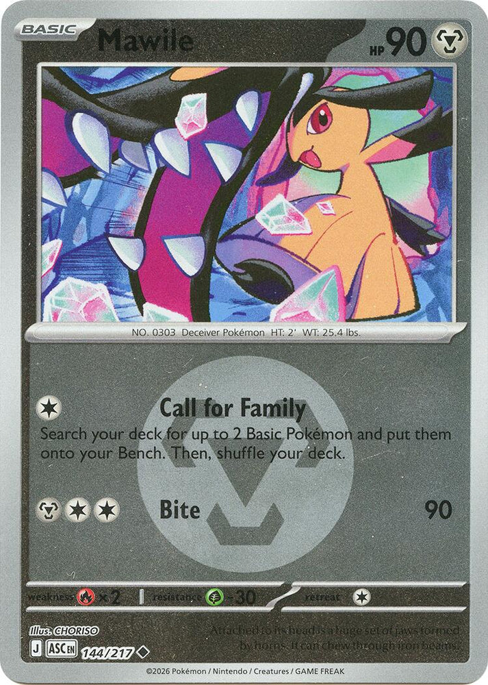Mawile (144/217) (Energy Symbol Pattern) [Mega Evolution: Ascended Heroes] Pokémon