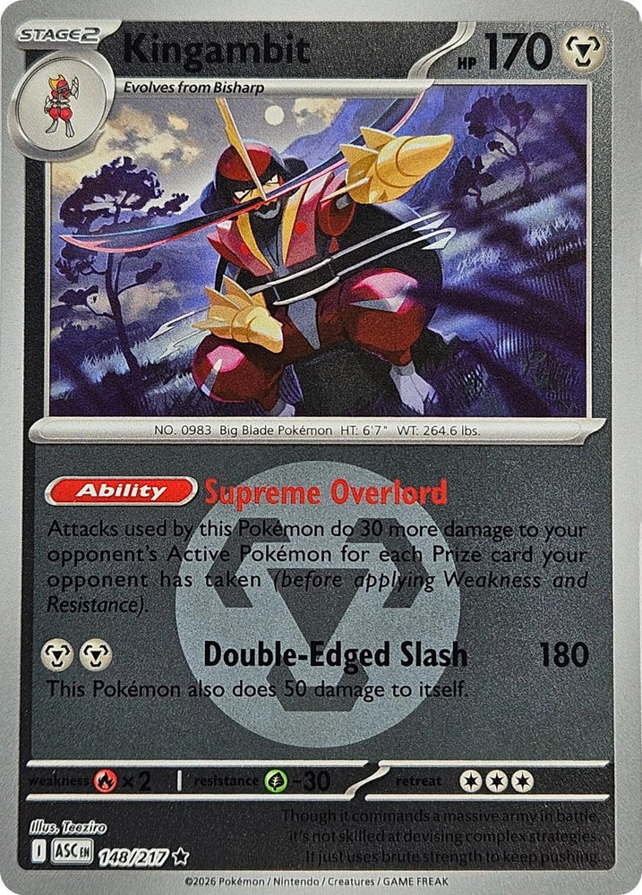 Kingambit (148/217) (Energy Symbol Pattern) [Mega Evolution: Ascended Heroes] Pokémon