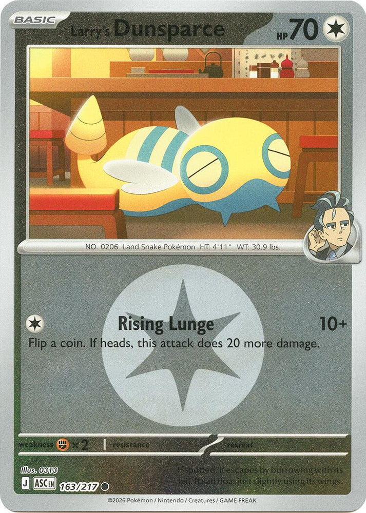 Larry's Dunsparce (163/217) (Energy Symbol Pattern) [Mega Evolution: Ascended Heroes] Pokémon