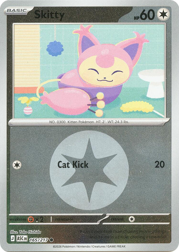 Skitty (165/217) (Energy Symbol Pattern) [Mega Evolution: Ascended Heroes] Pokémon