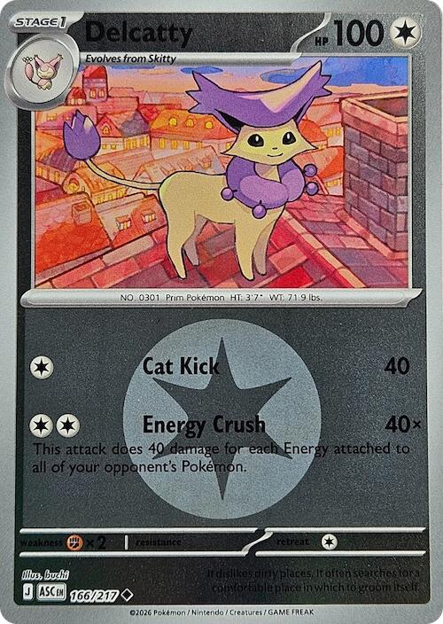 Delcatty (166/217) (Energy Symbol Pattern) [Mega Evolution: Ascended Heroes] Pokémon