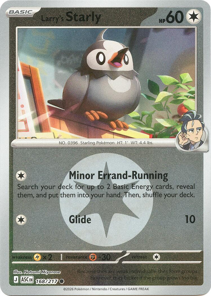 Larry's Starly (168/217) (Energy Symbol Pattern) [Mega Evolution: Ascended Heroes] Pokémon
