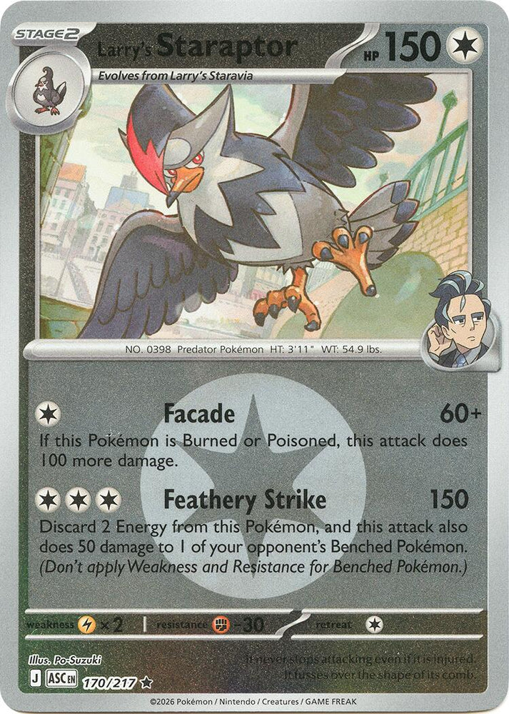Larry's Staraptor (170/217) (Energy Symbol Pattern) [Mega Evolution: Ascended Heroes] Pokémon