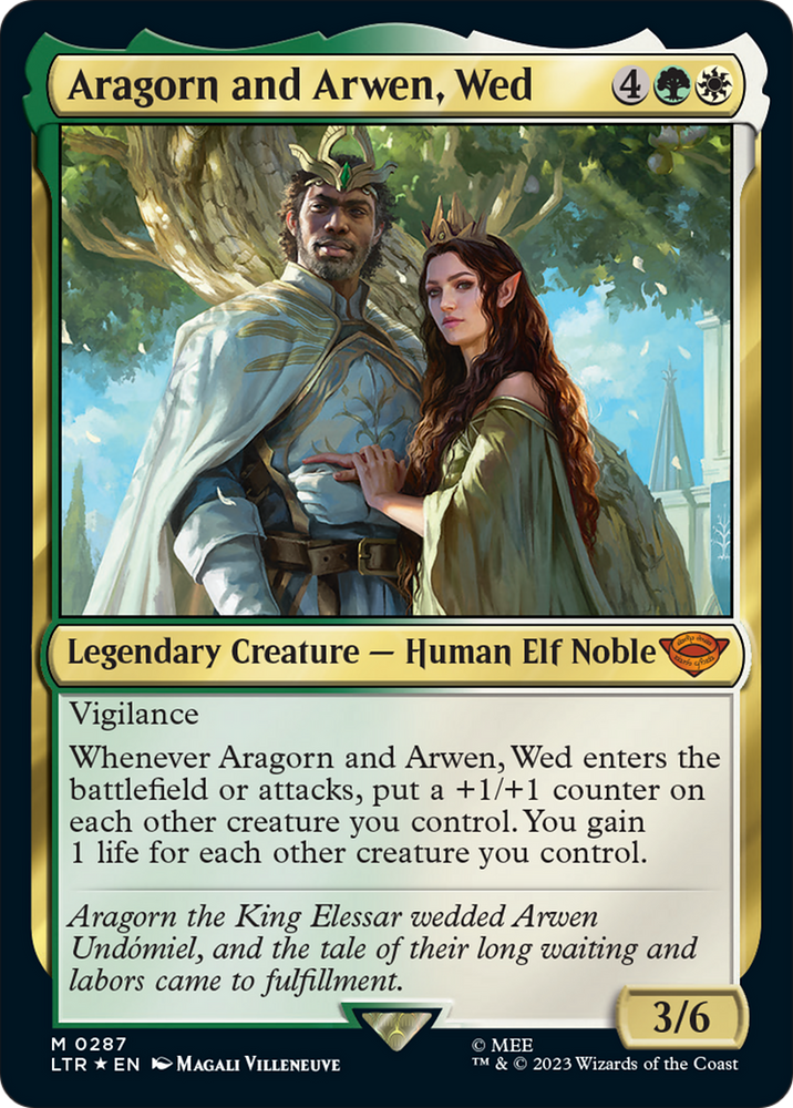 Aragorn and Arwen, Wed [The Lord of the Rings: Tales of Middle-Earth] Magic: The Gathering