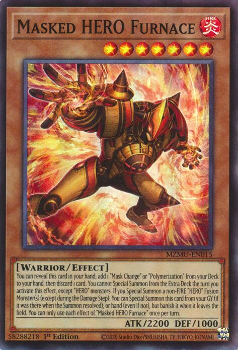 Masked HERO Furnace [MZMU-EN015] Super Rare Yu-Gi-Oh!