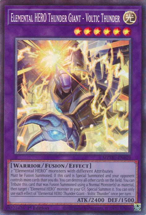 Elemental HERO Thunder Giant - Voltic Thunder (Collector's Rare) [MZMU-EN029] Collector's Rare Yu-Gi-Oh!