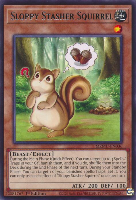 Sloppy Stasher Squirrel [MZMU-EN036] Rare Yu-Gi-Oh!