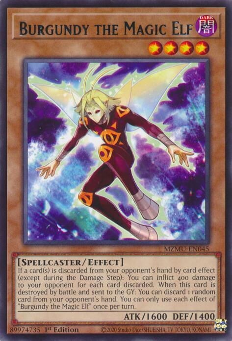 Burgundy the Magic Elf [MZMU-EN045] Rare Yu-Gi-Oh!