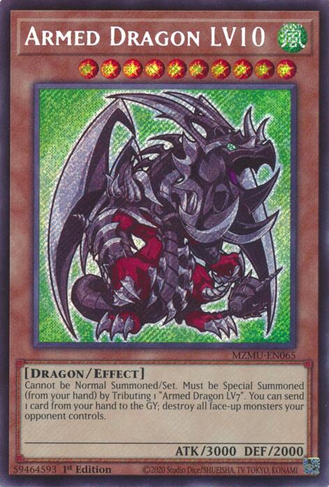 Armed Dragon LV10 [MZMU-EN065] Secret Rare Yu-Gi-Oh!