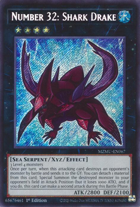 Number 32: Shark Drake [MZMU-EN067] Secret Rare Yu-Gi-Oh!
