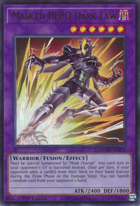 Masked HERO Dark Law [MZMU-EN070] Ultra Rare Yu-Gi-Oh!