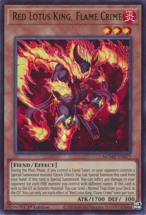 Red Lotus King, Flame Crime [MZMU-EN077] Ultra Rare Yu-Gi-Oh!