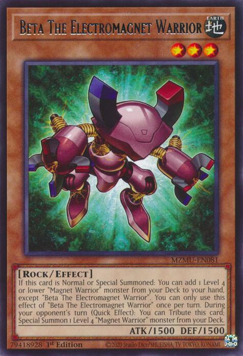Beta The Electromagnet Warrior [MZMU-EN081] Rare Yu-Gi-Oh!