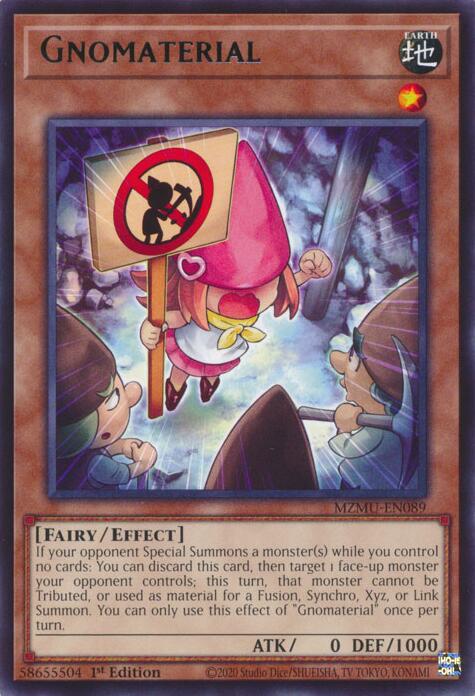 Gnomaterial [MZMU-EN089] Rare Yu-Gi-Oh!