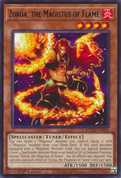 Zoroa, the Magistus of Flame [MZMU-EN094] Rare Yu-Gi-Oh!