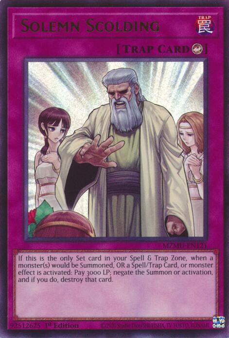 Solemn Scolding [MZMU-EN121] Ultra Rare Yu-Gi-Oh!