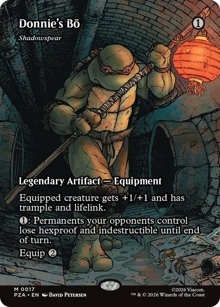 Donnie's Bo - Shadowspear (Borderless) [Teenage Mutant Ninja Turtles Eternal-Legal] Magic: The Gathering