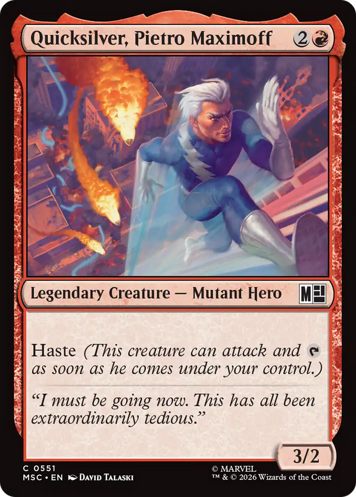 Quicksilver, Pietro Maximoff (0551) [Marvel Super Heroes Commander] Magic: The Gathering