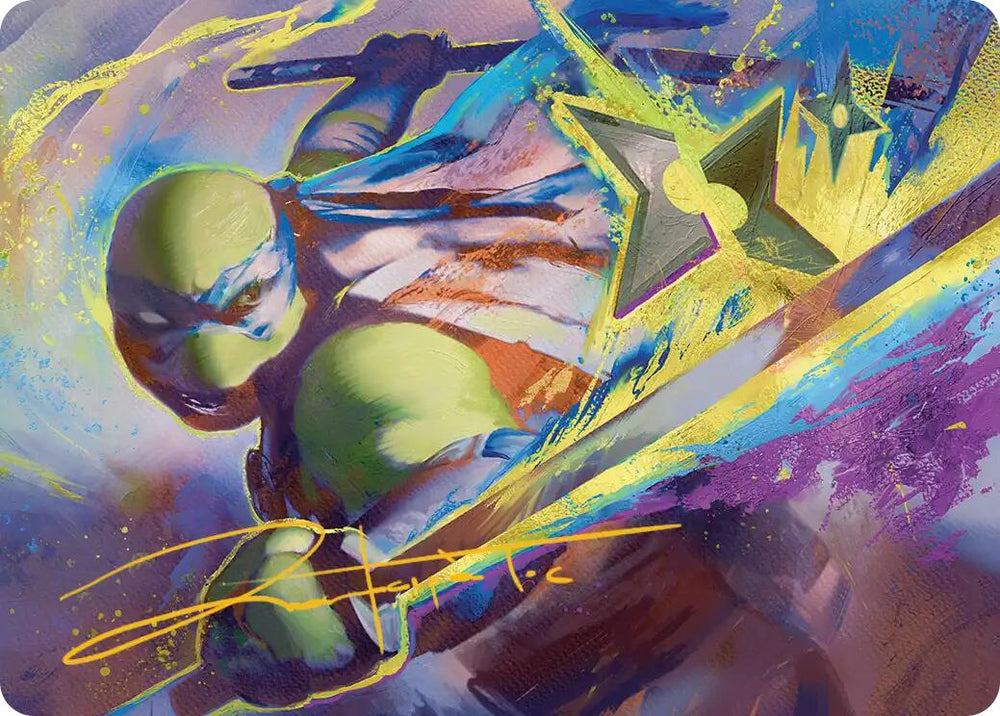 Leonardo's Technique Art Card (Gold-Stamped Signature) [Teenage Mutant Ninja Turtles Art Series] Magic: The Gathering
