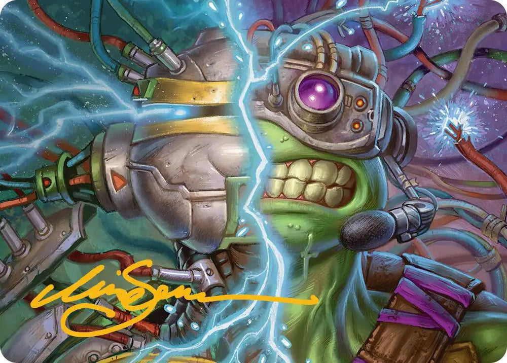 Mind Transfer Protocol Art Card (Gold-Stamped Signature) [Teenage Mutant Ninja Turtles Art Series] Magic: The Gathering