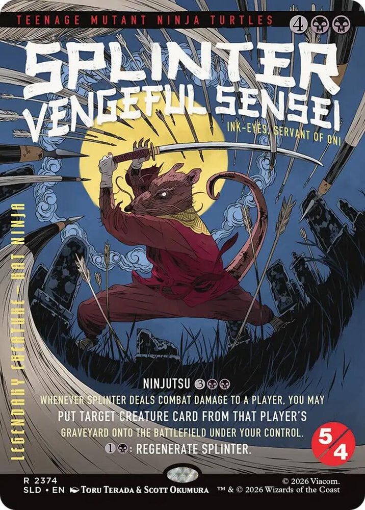 Splinter, Vengeful Sensei - Ink-Eyes, Servant of Oni [Secret Lair Drop Series] Magic: The Gathering