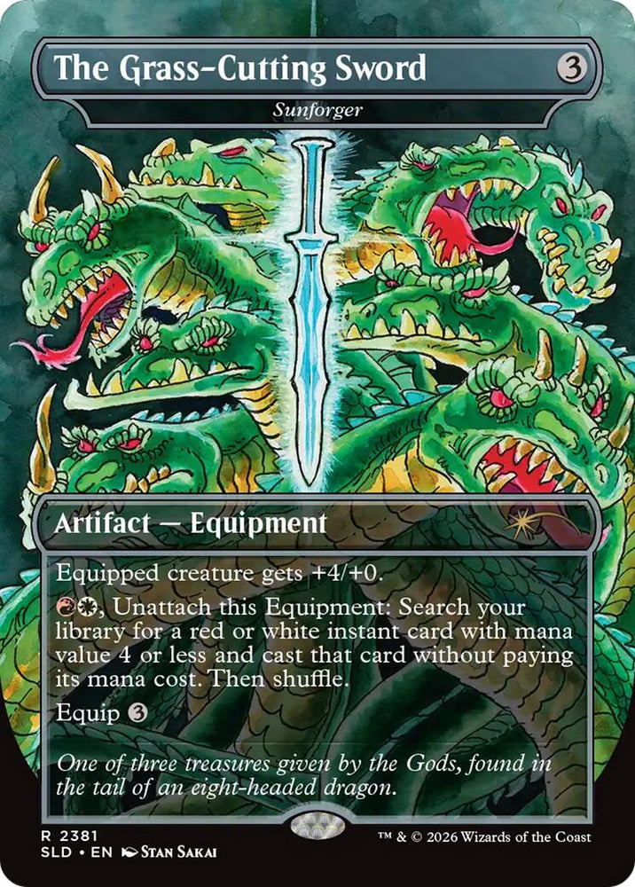 The Grass-Cutting Sword - Sunforger [Secret Lair Drop Series] Magic: The Gathering