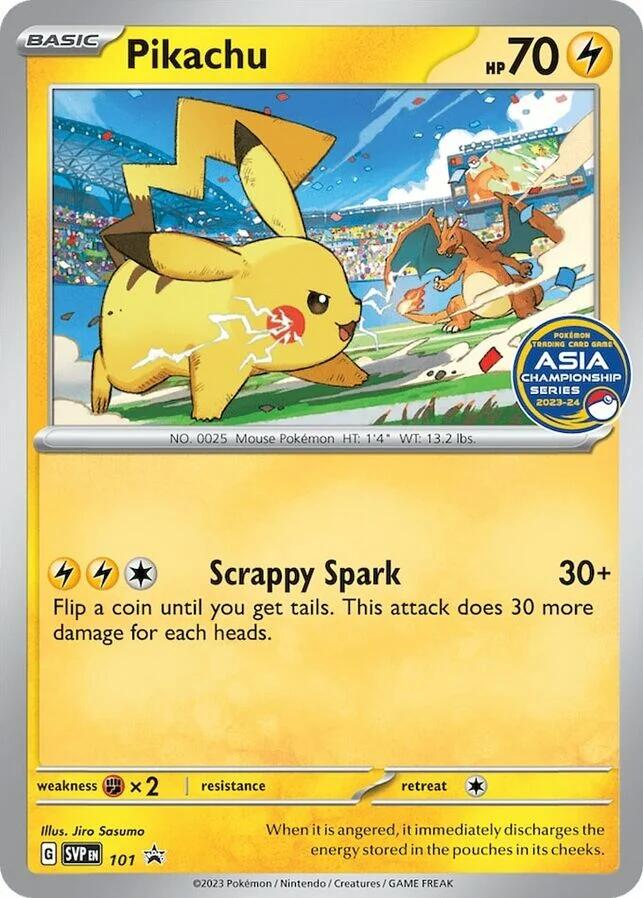 Pikachu (101) (Asia Championship Series 23-24) [Scarlet & Violet: Black Star Promos] Pokémon