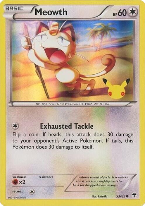 Meowth (053/083) - 53/83 (20th Anniversary) [Miscellaneous Cards] Pokémon