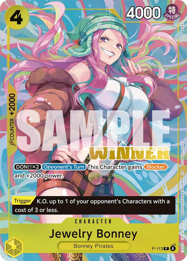 Jewelry Bonney (Heroines Battle Winner Pack) [One Piece Promotion Cards] Bandai