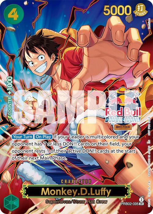Monkey.D.Luffy (Red Bull Double Don!!) (Winner) (Textured) [One Piece Promotion Cards] Bandai