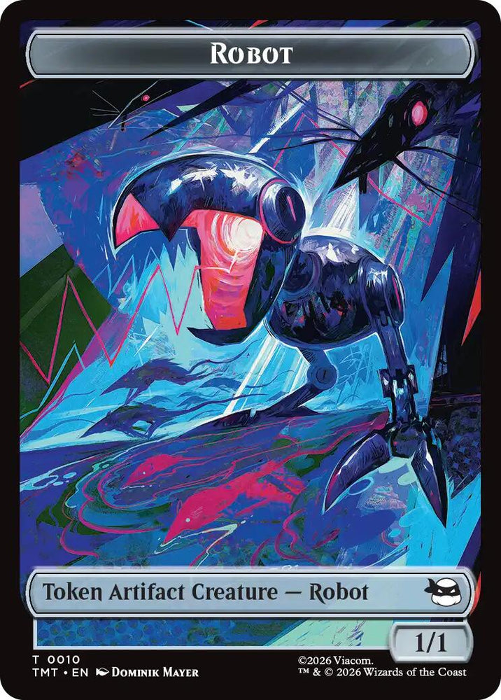 Treasure // Robot Double-Sided Token [Teenage Mutant Ninja Turtles Commander Tokens] Magic: The Gathering