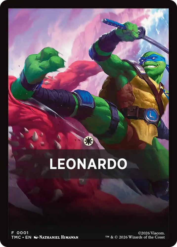 Leonardo Theme Card [Teenage Mutant Ninja Turtles Commander Tokens] Magic: The Gathering