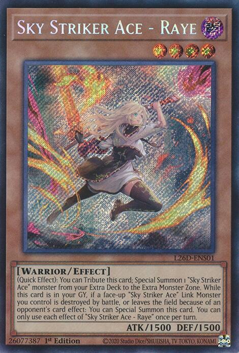Sky Striker Ace - Raye (Alternate Art) (Secret Rare) [L26D-ENS01] Secret Rare Yu-Gi-Oh!