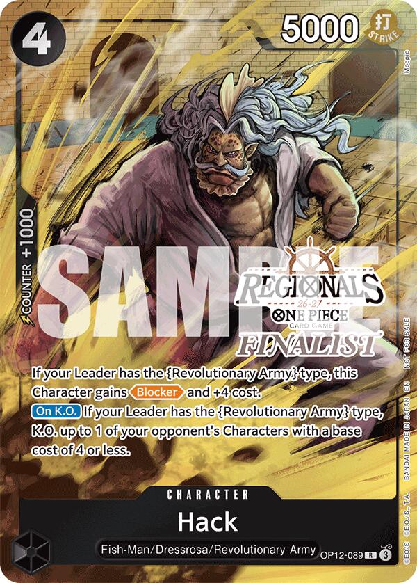 Hack (Regionals Finalist Card Set 26-27) [One Piece Promotion Cards] Bandai