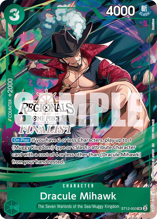 Dracule Mihawk (Regionals Finalist Card Set 26-27) [One Piece Promotion Cards] Bandai