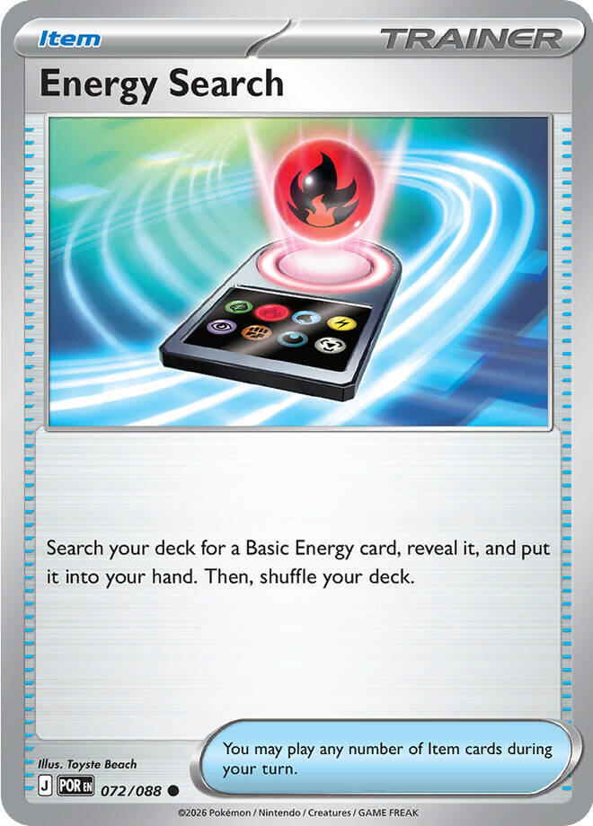 Energy Search (072/088) [Mega Evolution: Perfect Order] Pokémon
