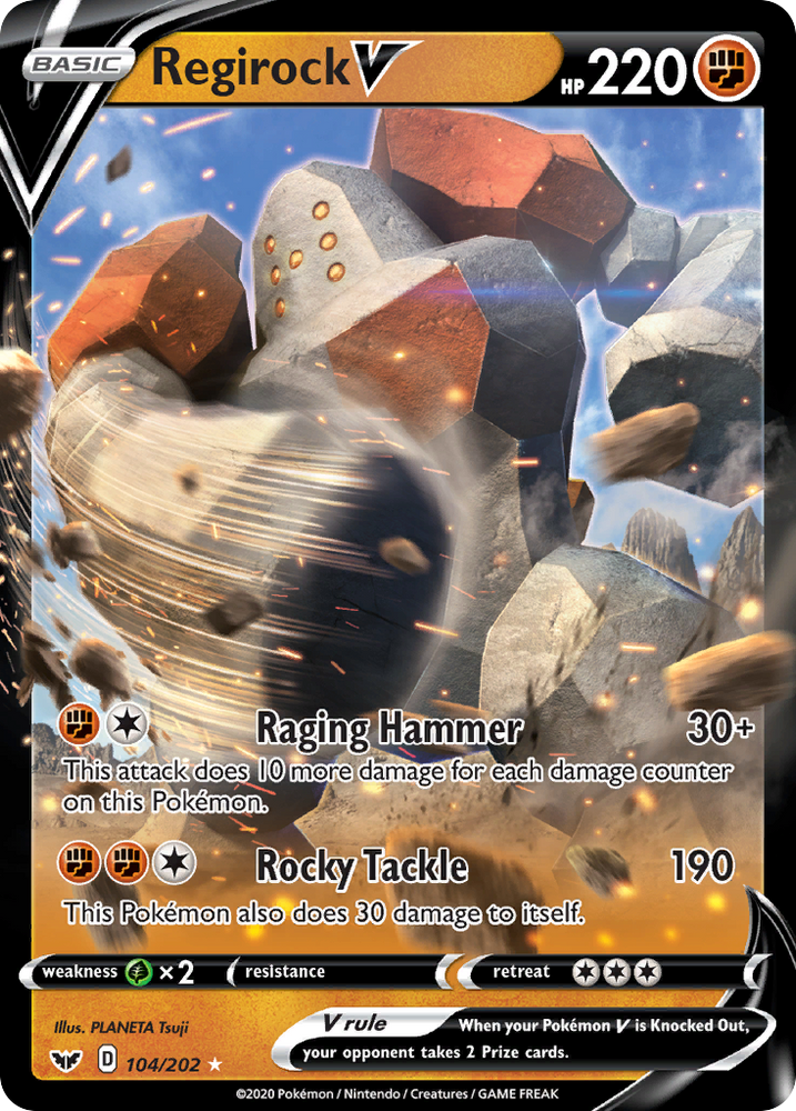 Regirock V (104/202) [Sword & Shield: Base Set] Pokémon